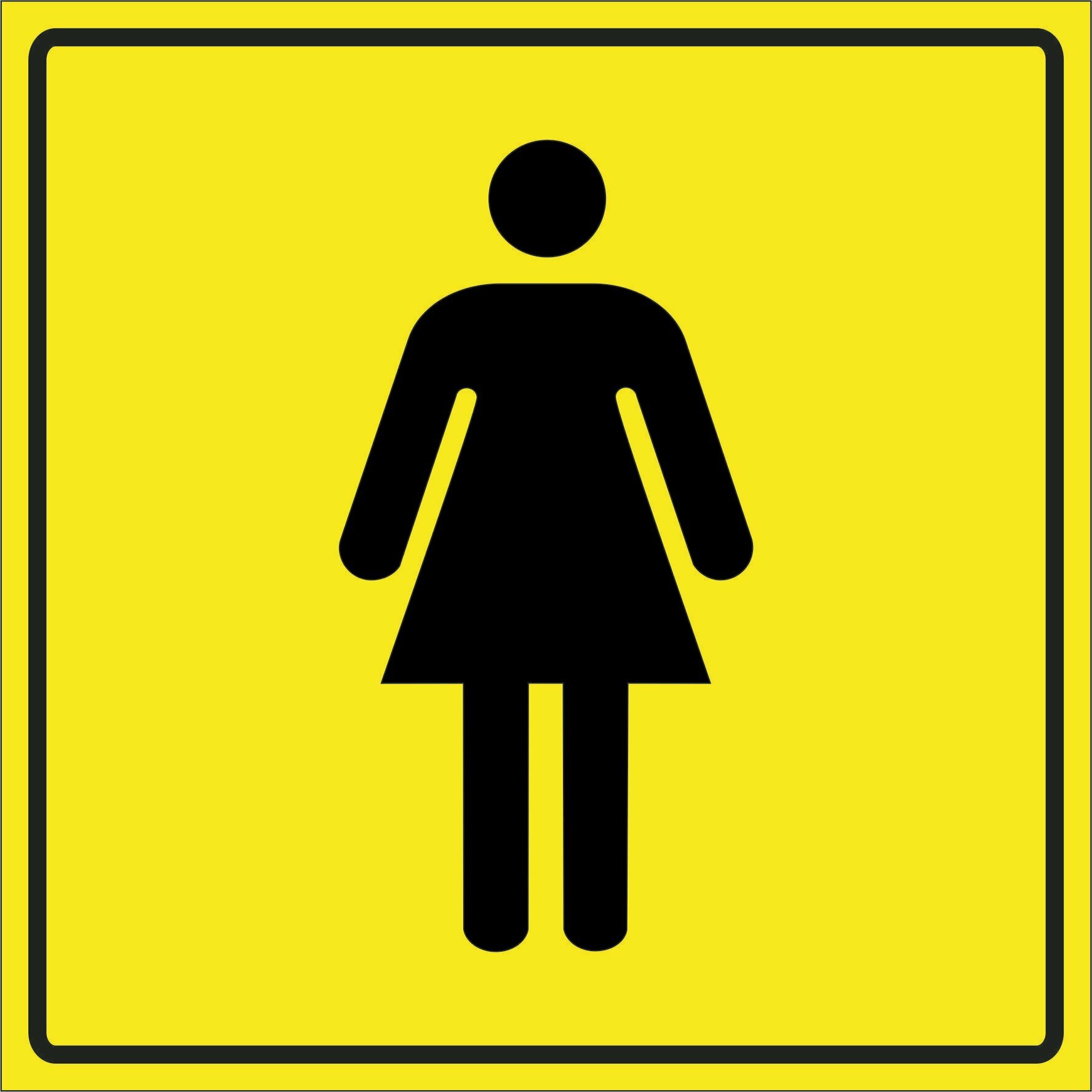 Тактильная табличка навигации "Туалет Женский"