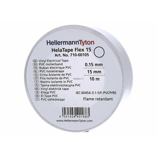 Скотч 10м 15мм белый Flex 15-WH15x10m – Hellermann Tyton – 710-00105 – 4031026401683