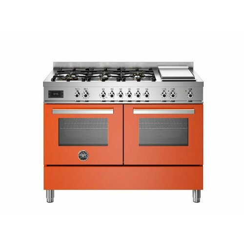 PRO126G2EART Варочный центр Bertazzoni 6 газовых конфорок два многофункциональных электрических шкафа 120 см Оранжевый глянец 69090000₽