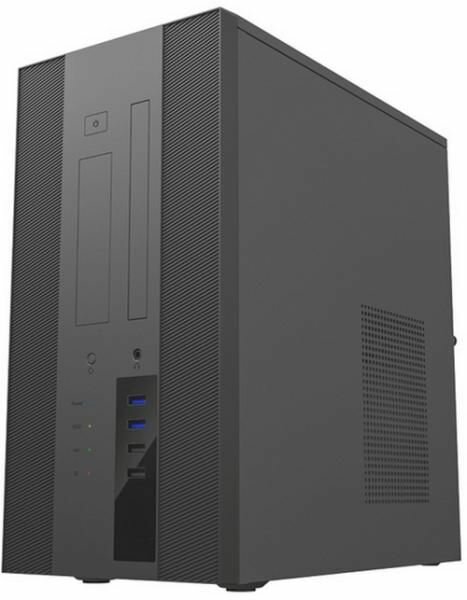 Компьютерный корпус Powerman EK303BK Black (черный), Mini-ITX, GS-300 80+ Bronze 300W, USB3.02+USB2.02+1*combo Audio