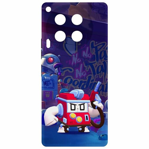 Чехол-накладка Krutoff Soft Case Brawl Stars - V8-БИТ для TECNO Camon 30 черный чехол накладка krutoff soft case brawl stars фрэнк для tecno camon 30 черный