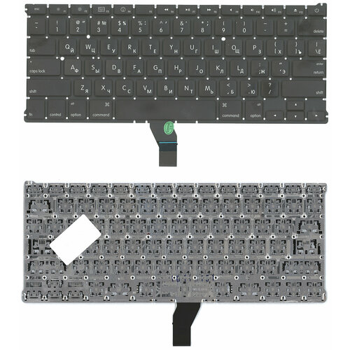 клавиатура keyboard для ноутбука apple macbook a1370 2010 черная без подсветки плоский enter топ панель Клавиатура для ноутбука MacBook A1369 плоский ENTER без подсветки 2010+