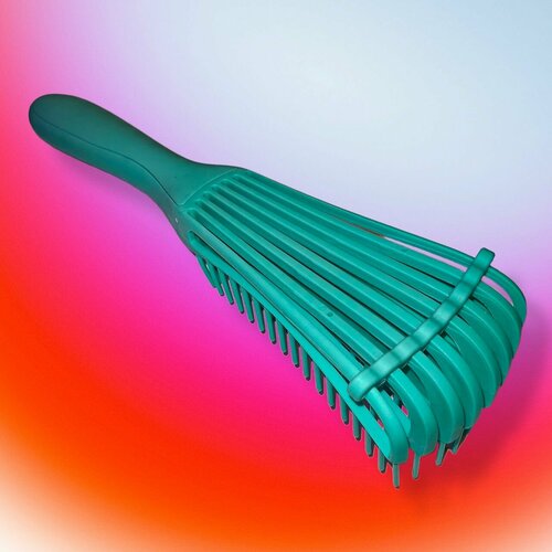 Расческа осьминог, брейдерская, для каникалона, для кудрей, продувная (5391061- бирюза 24 см)