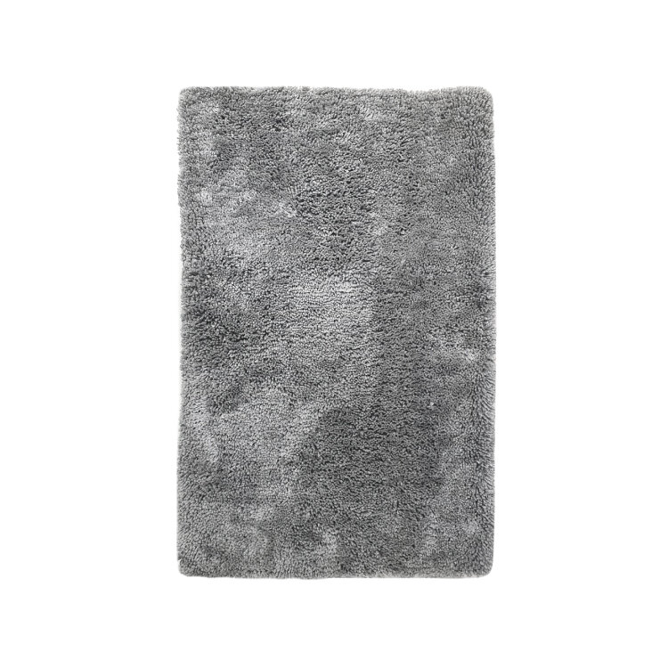 Коврик для ванной комнаты поликоттон 60*100 см FLUFFY серебристый