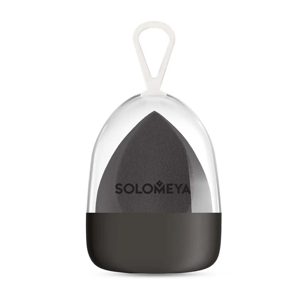 Косметический спонж для макияжа со срезом Черный Solomeya Flat End Blending Sponge Black, 1 шт