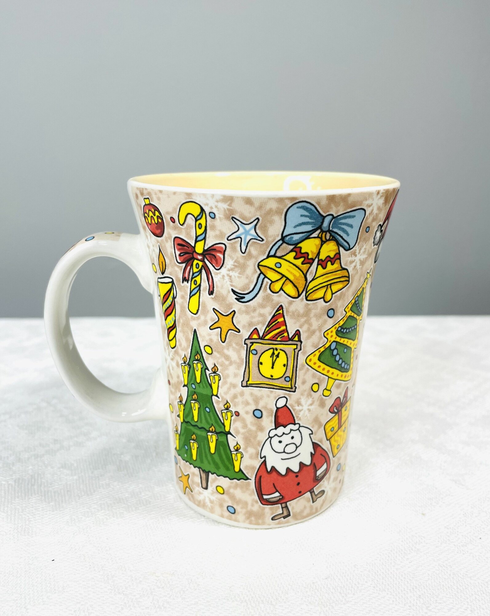 Кружка Новый год, дед мороз, елка, подарки, рождество 300 мл, федерация - 1 шт.