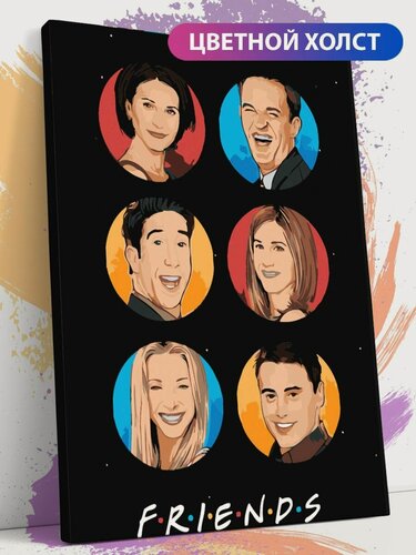 Изображение товара Картина по номерам на холсте с подрамником "Cериал Друзья. Friends", 30х40 см