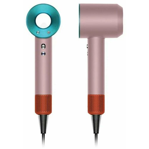 Фен-стайлер ILA Русская красавица Professional Hair Dryer iHair керамика 3 режима 1600 Вт розовый-бирюзовый 3490₽