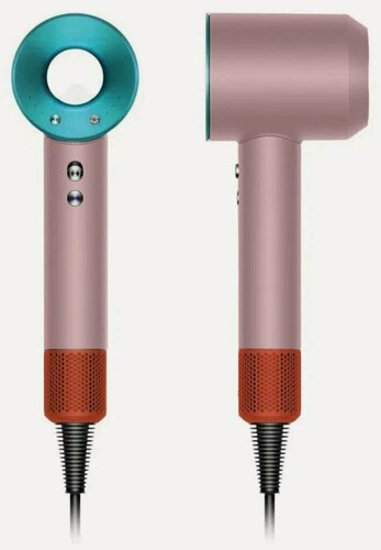 Изображение товара Фен-стайлер ILA "Русская красавица", Professional Hair Dryer iHair, керамика, 3 режима, 1600 Вт розовый-бирюзовый