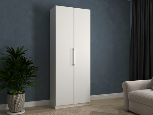 Изображение товара Шкаф распашной Калифорния-2 Белый для одежды двухдверный 80*240*50