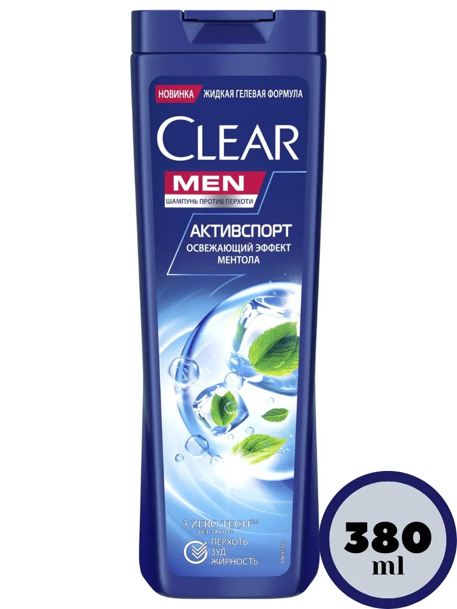 Шампунь Clear Men & Women, против перхоти, для всех типов волос, очищение, 380мл — фото 1