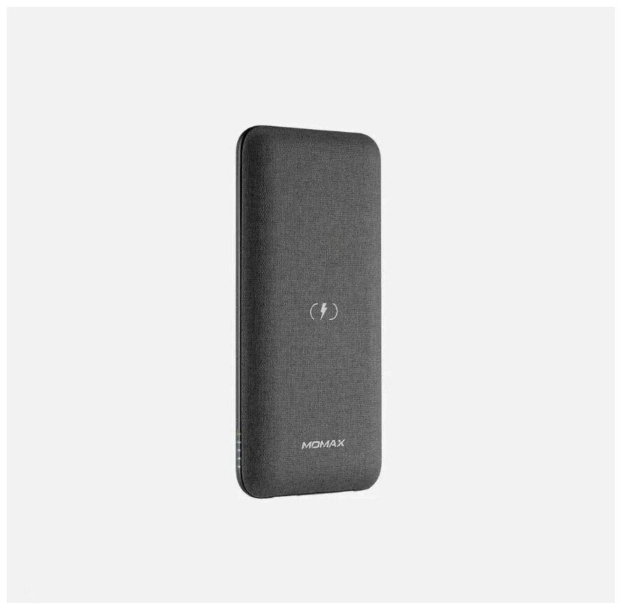 Внешний аккумулятор Momax Q.POWER TOUCH с беспроводной зарядкой 10,000mAh (PD 18W + QC3.0 + 10W Wireless) - темно-серый(IP91MFIE)