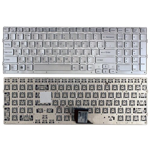 Клавиатура для ноутбука Sony Vaio 9Z. N6CSF.101 серебристая без рамки