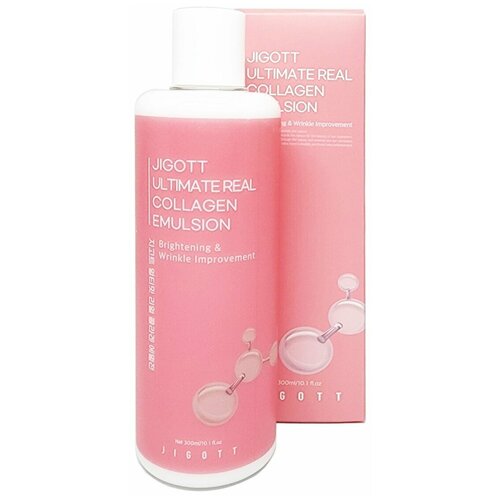 Эмульсия с коллагеном антивозрастная JIGOTT Ultimate Real Collagen Emulsion 300ml омолаживающая эмульсия для лица jigott ultimate real collagen emulsion 300 мл