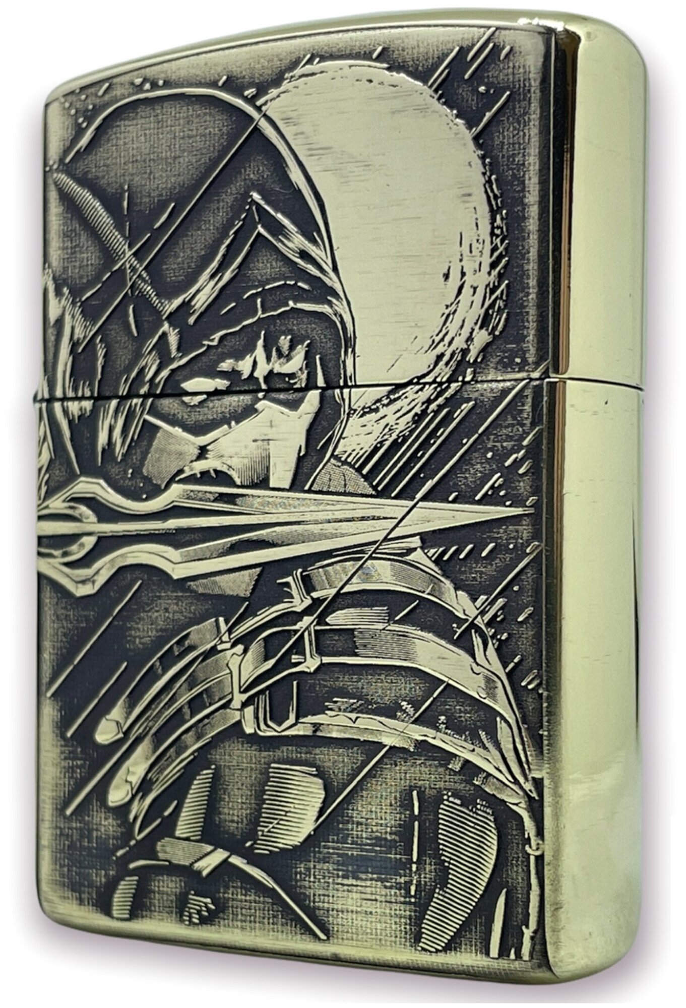 Зажигалка бензиновая Zippo Armor с гравировкой Scorpion - фотография № 1