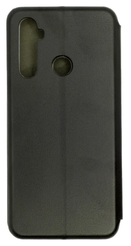 Чехол книжка черный цвет с магнитным замком для Realme C3 / реалми ц3 с подставкой для телефона и кармана для карт или денег