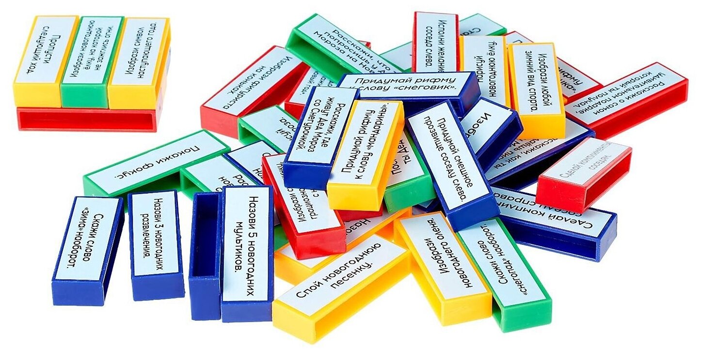 Настольная игра Падающая башня. Новогодние фанты ЛАС ИГРАС - фото №4