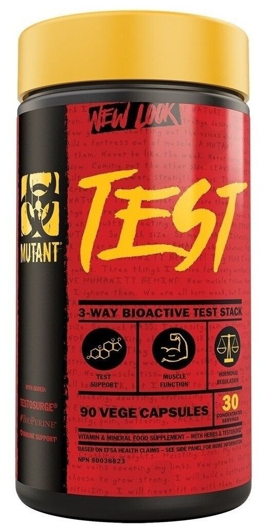 Тестобустеры Mutant Test 90 капсул, Нейтральный