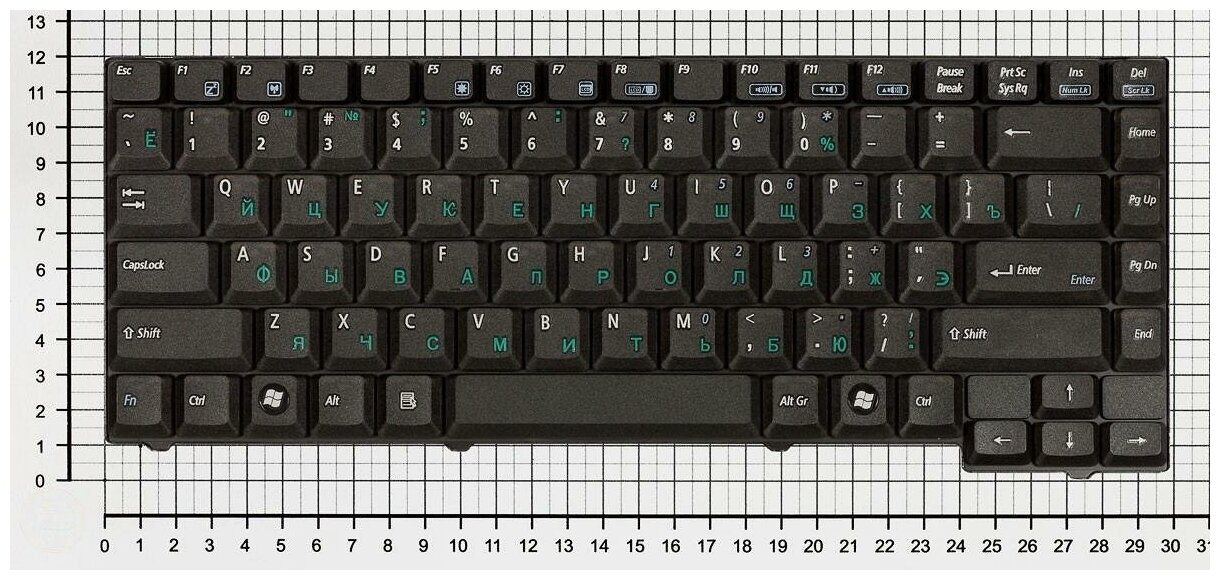 Клавиатура для ноутбука Asus 48 N5301191 русская черная