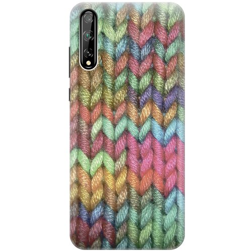 фото Силиконовый чехол на huawei y8p / honor 30i / хуавей у8р / хонор 30ай с принтом "разноцветная вязка gosso