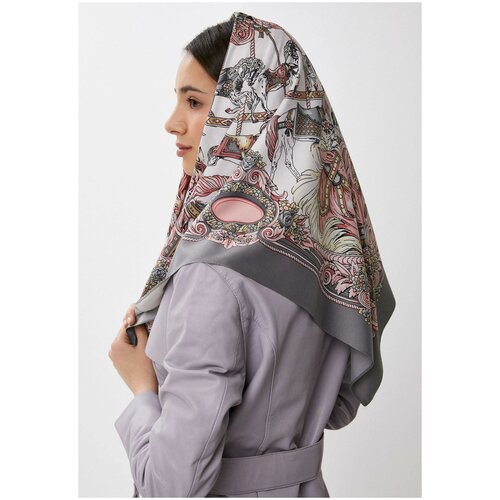 фото Платок rosedena,90х90 см, серый