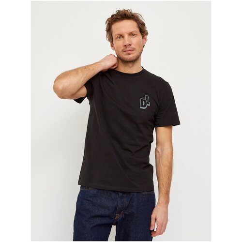 фото Футболка lucky duck черная, 100% хлопок, унисекс, на каждый день, в спортзал, на работу, для дома, с принтом lucly duck