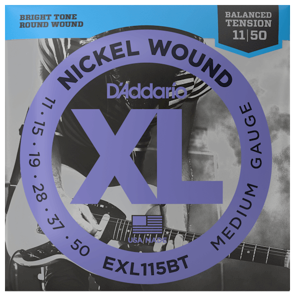 D'ADDARIO EXL115BT NICKEL WOUND, BALANCED TENSION MEDIUM, 11-50 струны для электрогитары, 11-50