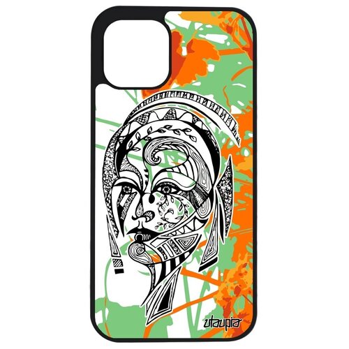 фото Защитный чехол на телефон // iphone 12 // "портрет женщины" стиль трибал, utaupia, цветной