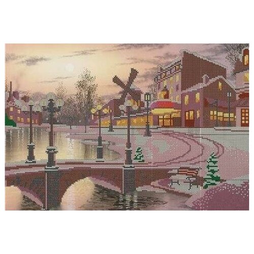 71010 Канва с рисунком Gluriya 'Зима' 30*40 см