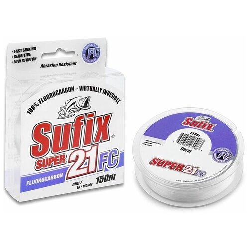 фото Леска sufix super 21 fluorocarbon 150м 0.25мм 4,1кг