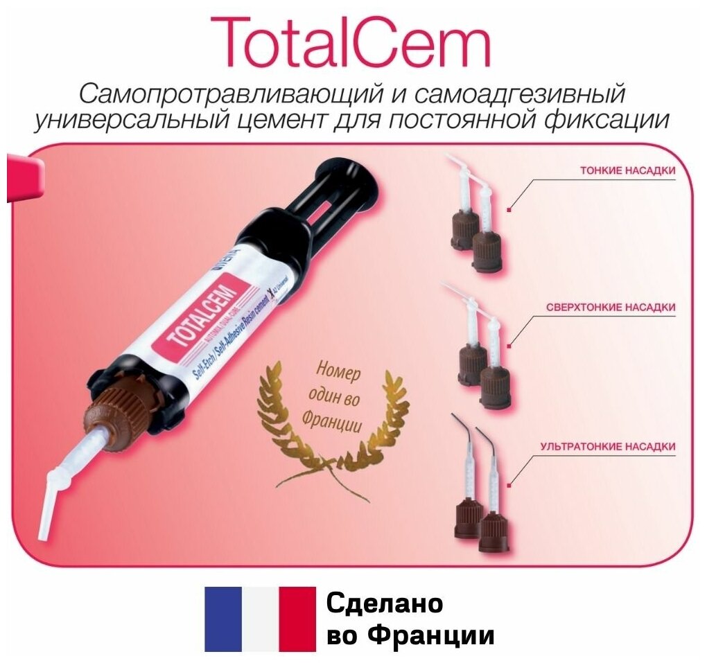 TotalCem - цемент двойного отверждения для постоянной фиксации двойной шприц (5 мл/8 г) ITENA