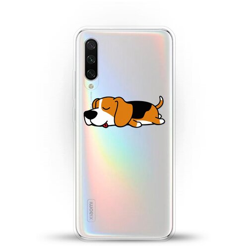 фото Силиконовый чехол уставший бигль на xiaomi mi cc9e andy & paul