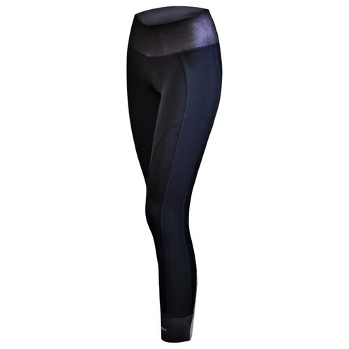 Велоштаны 12-566 женские длинные Olbia Thermal S-138W- B15 Black Women Active Tights with Bottem Reflective zipper с памперсом B15 черные L FUNKIER