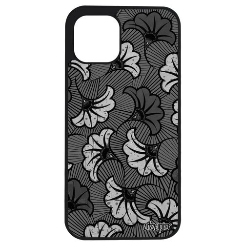 фото Необычный чехол на смартфон // apple iphone 12 pro max // "африканский принт" узор фантазия, utaupia, серый