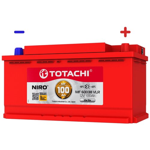 TOTACHI NIRO аккумулятор MF60038 VLR 100A Y обратная