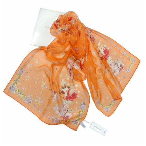 Шелковый шарф с цветочками Laura Biagiotti 821477