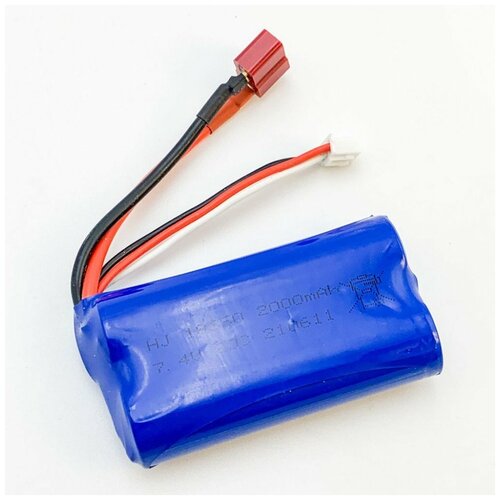 фото Аккумулятор 2000mah, 7,4v, 20c, t‐plug для remo hobby 1/16