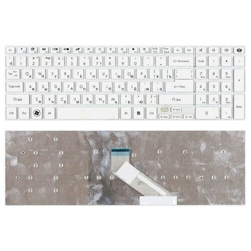 Клавиатура для ноутбука Gateway NV55S NV57H NV75S NV77H белая 730₽