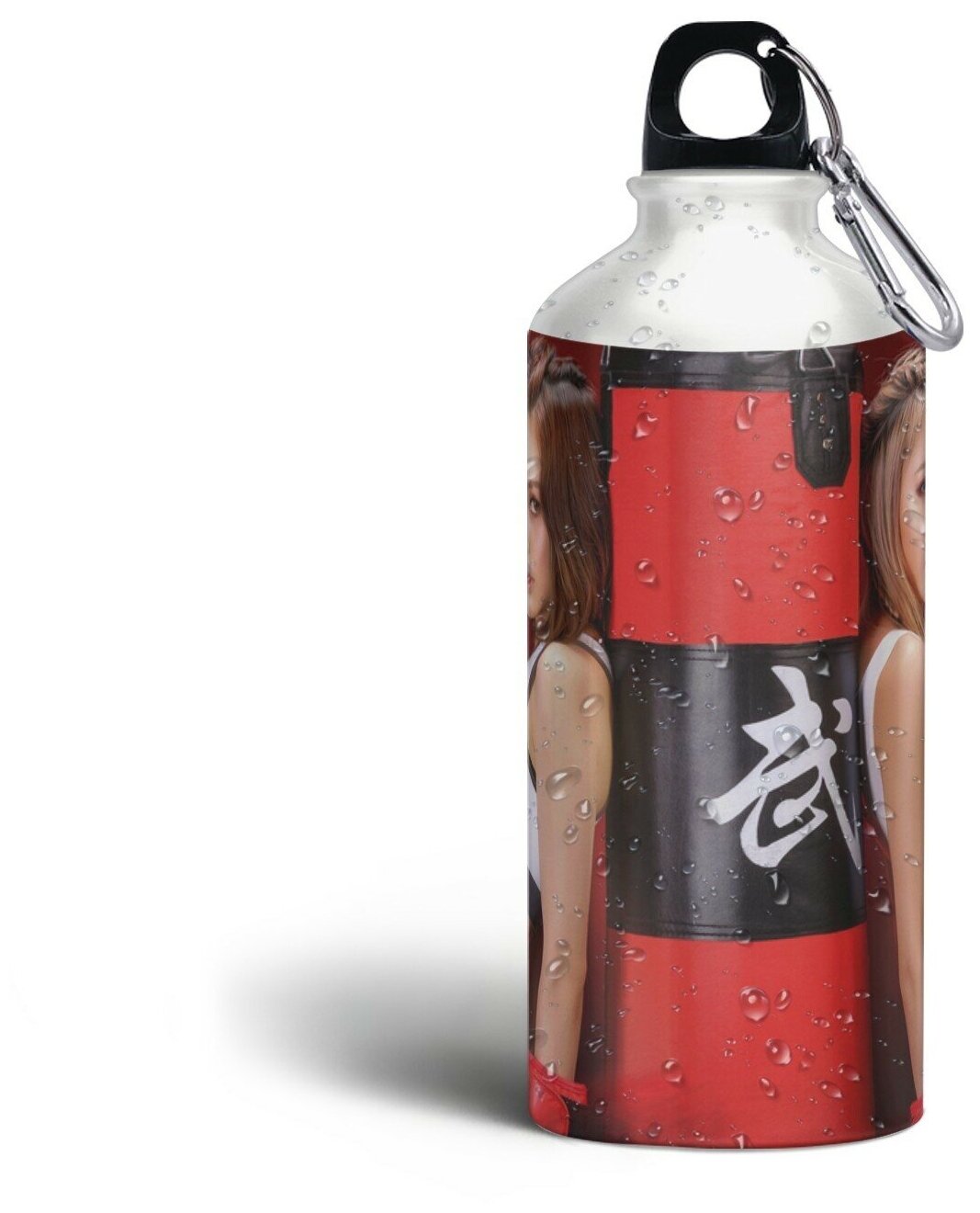 Бутылка спортивная/туристическая фляга Спорт девушка бокс - 24