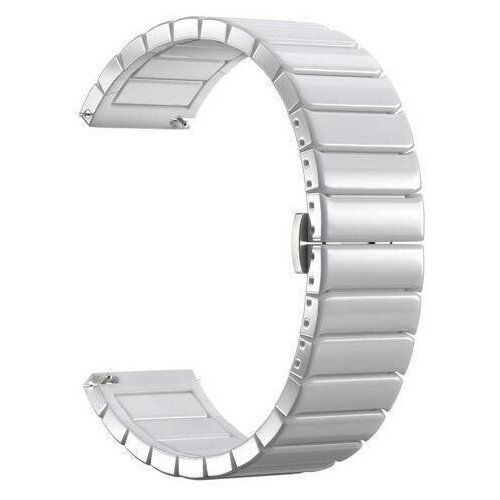 фото Сменный керамический ремешок mypads для умных смарт-часов apple watch 2 с металлическим замком-застежкой и стильным дизайном в стиле керамика (38mm белый)
