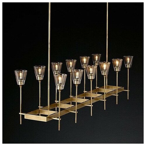 Люстра на штанге Imperiumloft Rh Torche De Verre Linear Chandelier 12 40.1548