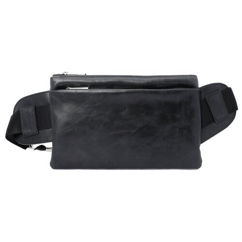Сумка поясная Calzetti, черный сумка поясная protege повседневная натуральная кожа бежевый