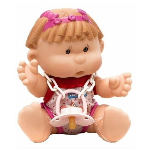 Пупс Инес смородина 22 см с соской с ароматом смородины в упаковке для йогурта 15002-4