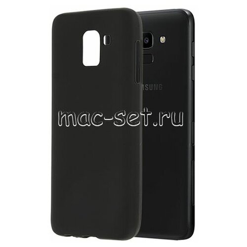 Чехол-накладка для Samsung Galaxy J6 (2018) J600 силиконовая черная 1.2 мм