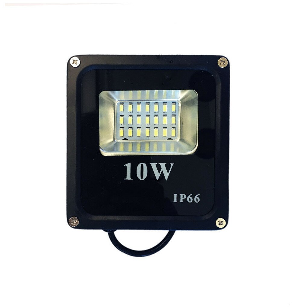 Светодиодный прожектор SMD-10W-IP65-12V, PRO - Цвет свечения: Белый холодный 6000К