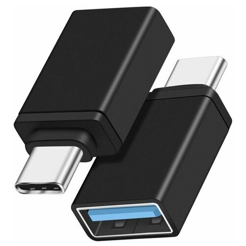 Переходник OTG (ОТГ) с USB-A (USB 3.0) на USB-C (Type-C), для телефона, планшета с тайп си (Черный)