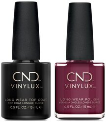 CND Набор лаков для ногтей Vinylux + Top Coat, 111 decadence