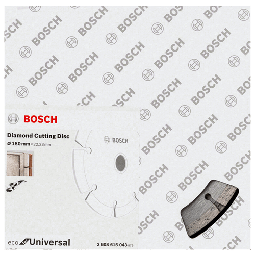 Набор алмазных отрезных дисков BOSCH Eco for Universal 2608615043, 180 мм, 10 шт. набор алмазных отрезных дисков bosch eco for universal 2608615043 180 мм 10 шт