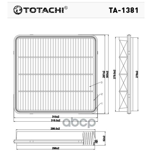 Totachi Ta-1381 Vic A-1030 Oem 17801-38030 Mann C32 014 TOTACHI арт. TA1381