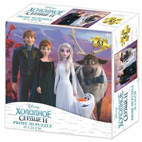 фото Super 3d puzzle: disney - холодное сердце ii, арт. 3839 , 63 элемента prime 3d